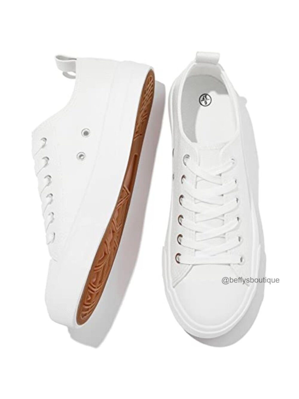 FRACORA Women's PU Leather Tennis Shoes Low Top Lace Up Casual